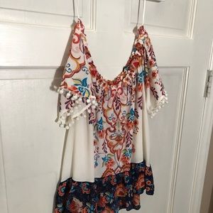 Floral off the shoulder top